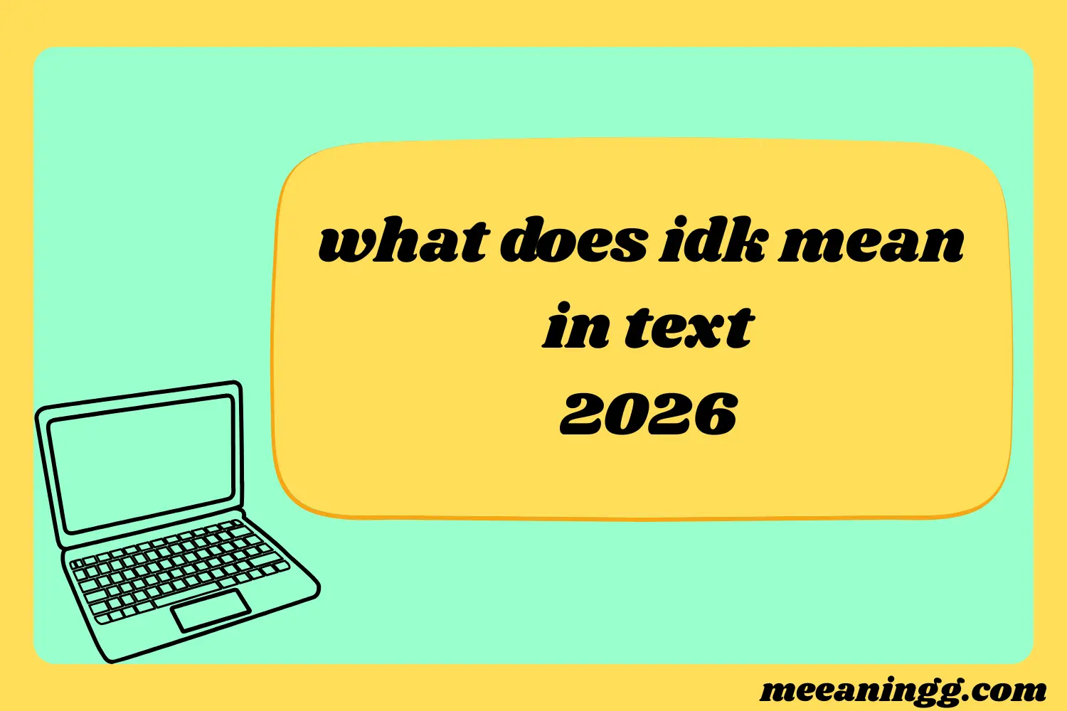 what does idk mean in text 2026